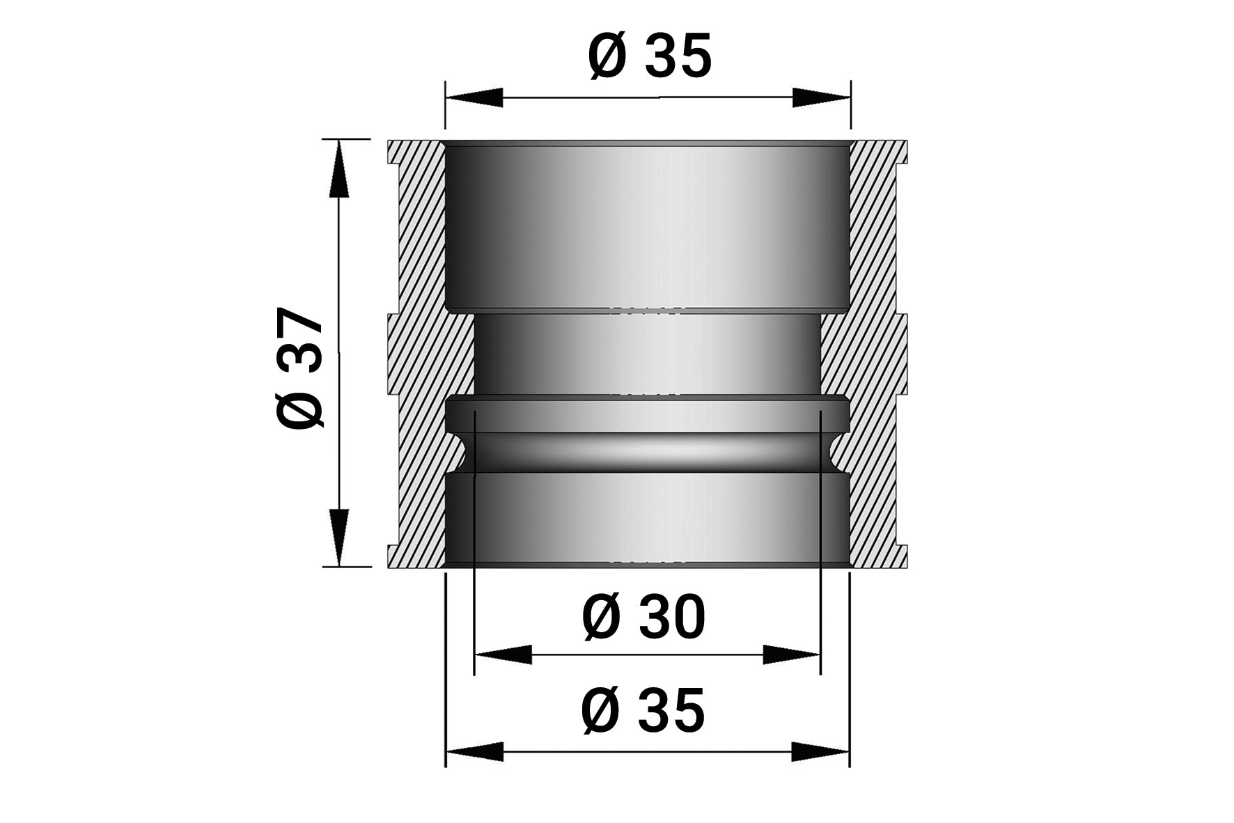 Malossi Intake rubber for VHSA 28-30 (37 mm) carburettors